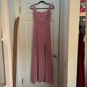 Dusty Pink chiffon Bridesmaids Dress